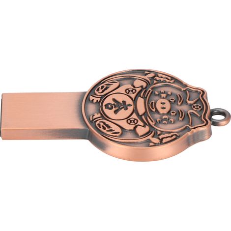 Tragbarer und wasserdichter 32-GB-USB-2.0-Stick aus Metall für schnelle Datenübertragung. (1/5)