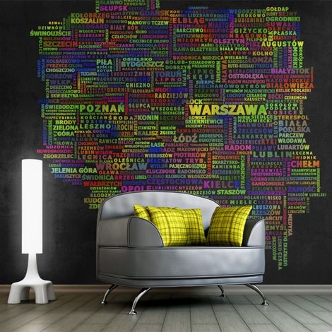 Papier Peint "The Map of Poland" 193 x 250 cm (1/2)