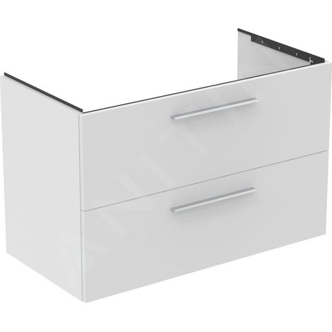 Ideal Standard i.Life B - Meuble-vasque, 100x63x51 cm, 2 tiroirs, blanc mat T5276DU (1/3)