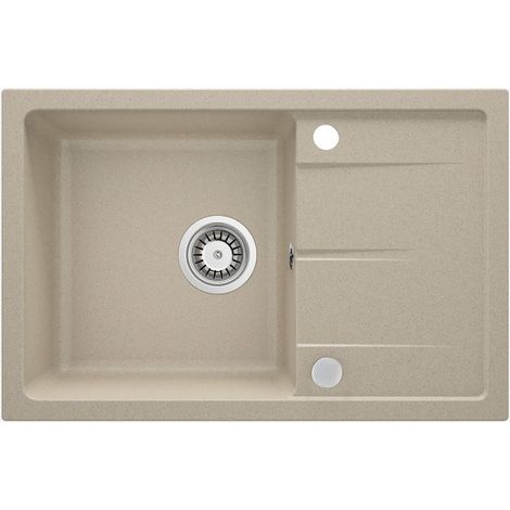Lavello cucina in granito con 1 vasca 67x44 cm sabbia - Lieva