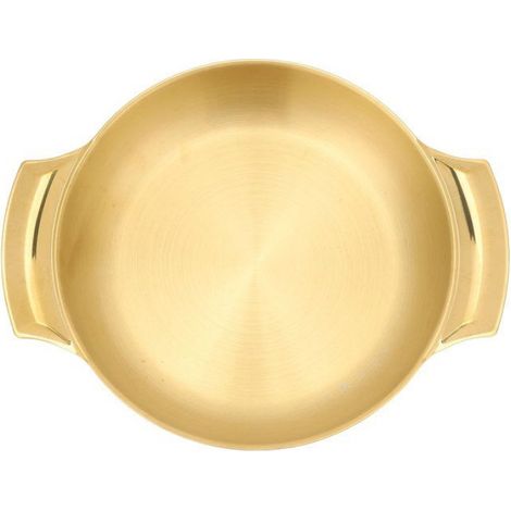 Poêle À Paella - Acier Inoxydable - Fond Plat - Double Poignée - Pour Cuisinière Gaz Et Électrique - 1 Pièce (1/5)