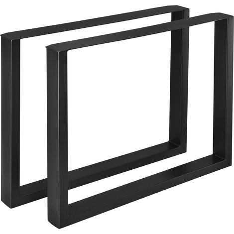 Esstischgestell Makers 2er-Set 90x72 cm Stahl Schwarz [en.casa]