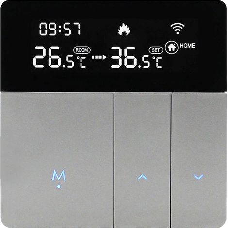 Intelligenter WLAN-Thermostat mit LCD-Bildschirm, intelligenter Heizkörperthermostat, App- und Sprachsteuerung, für den Innenbereich