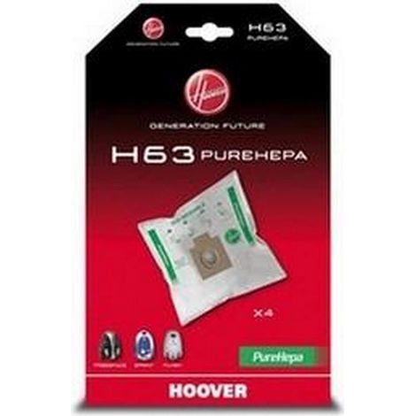 H63 boite de 4 sacs pure Hepa (36620-52210) (35600536, 09200245) Aspirateur HOOVER