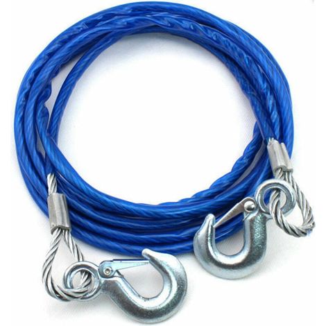 Corde de remorquage robuste 4m 5 tonnes Crochet de sécurité filaire en acier (1/4)