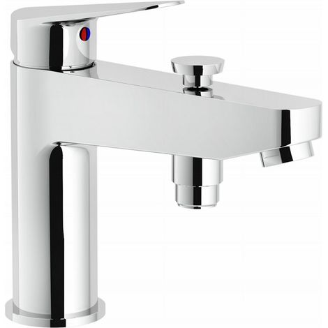 Nobili – Mitigeur de baignoire à poser en laiton chromé – Aérateur anti-calcaire M 24 x 1 – Clapets anti-retour – Limiteur de débit 50%