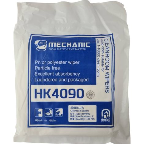 Staubfreie antistatische Reinigungstücher Mechanic HK4090 20x20 100 Stück. (1/2)