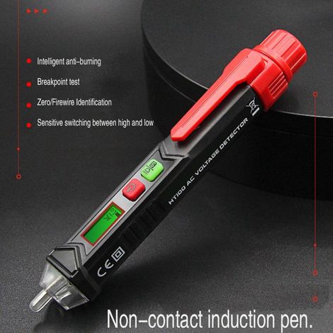 Testeur de Tension Électrique LCD Multifonction avec Alarme Sonore et Lumineuse Haute Précision - Taille 15cm (1/5)