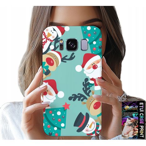 Custodia per Samsung Galaxy S8 - Babbo Natale, renne, pupazzo di neve, motivi natalizi (1/5)