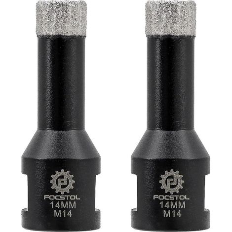 Fliesenbohrer Diamant 14mm M14 Keramik Porzellan 2 Stück 14mm2 (1/5)