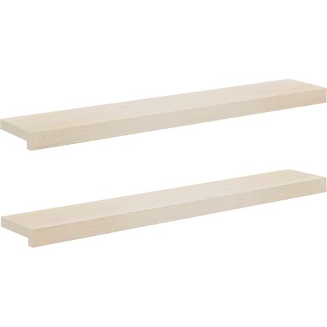 Window Sills 2 pcs White 90 x 15 x 2 cm Solid Oak Wood vidaXL