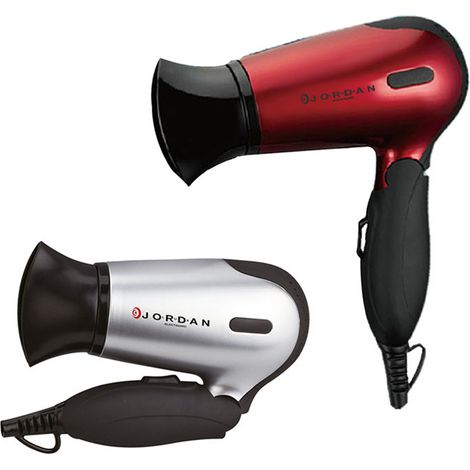 Asciugacapelli phon da viaggio con manico pieghevole 1200/1400W 2 velocità (1/2)