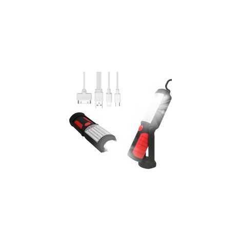 Lampe de Poche, Lampe de Travail Rechargeable Lampe, Lampe de Travail Rechargeable Puissante, Baladeuse LED Lampe Atelier avec Base Magnétique, Lampe (1/5)