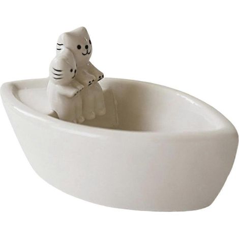 Kerzenhalter in Katzenform aus Keramik, ideales Geschenk für Hochzeiten, Partys oder das Wohnzimmer. (1/5)