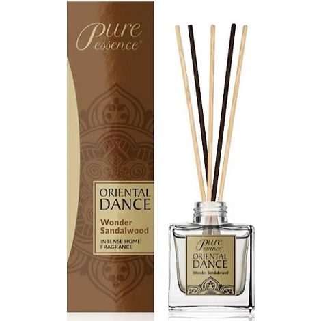 Duftdiffusor – orientalischer Duft von Sandelholz Pure Essense – Entspannung und Raumerfrischung – mit 75 ml Duftstäbchen