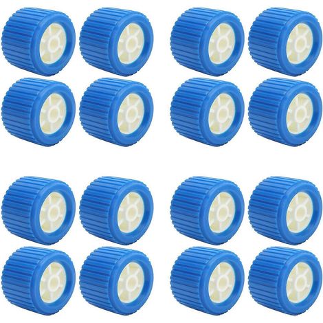 16 rouleaux oscillants nervurés pour remorque de bateau, kit de rouleaux de rampe et de roues de levage pour remorque de bateau ou de yacht (1/5)