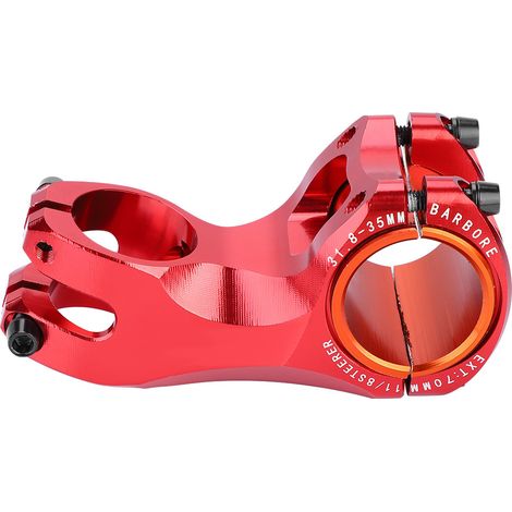 Potence de vélo de montagne en alliage d'aluminium -17 degrés, 31,8 mm, de rechange (rouge) (1/5)