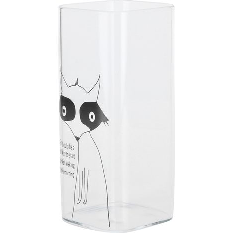 Mug en verre opalin imprimé de 400 ml, idéal pour le thé, le café et le petit-déjeuner. Collection Fox. (1/5)