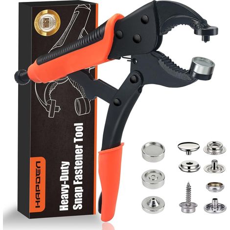 Metal Snap Pliers Press Tool Includes 3 Dies and 40 Sets of 15mm Snap Buttons for Boat Sheds Replacement Metal Snap Buttons (1/5)