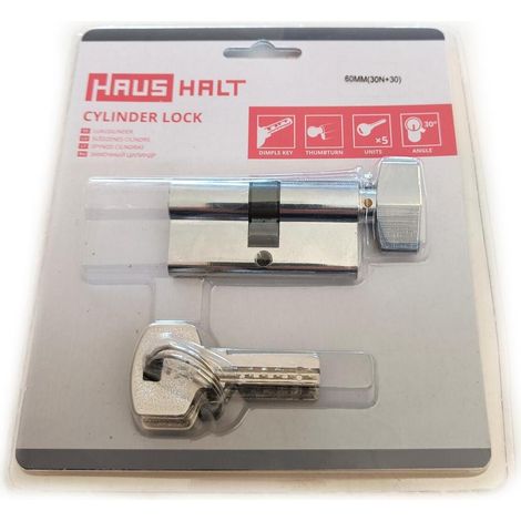Abus Serrure Cylindrique 60mm Chromée 5K Sécurité