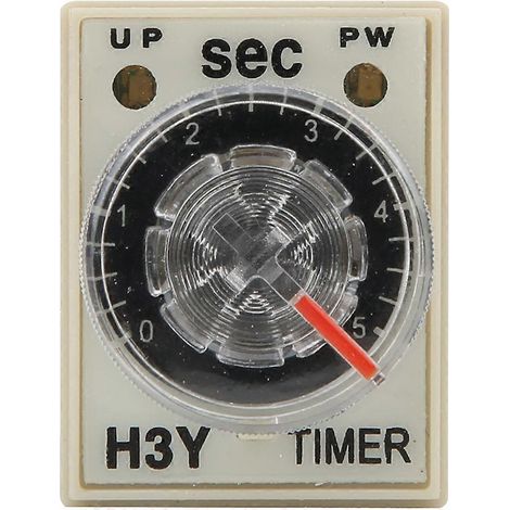 H3Y-2 Verzögerungs-Timer 8P Timer-Relais 05 Sekunden Drehknopf-Zeitschaltuhr 5A für vielfältige Zwecke (24VDC)