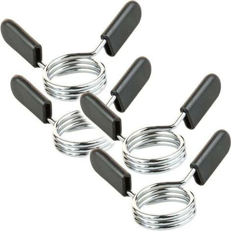 2 Paar Hantelstangenverschlüsse, Verriegelungsvorrichtung, 30 mm, Federverschlüsse, Federklemme, Hantelstange