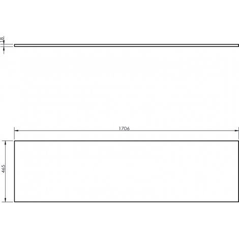 Mexen Uni Schrankbrett 170 cm, grafit matt - 91AXX-1704-464-18-66 (1/2)