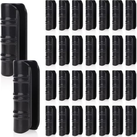 30 PCS Jardin Bâtiments Tube Clip, Clips en Plastique pour Serre Film Clip Tube Serrage Connecteur Kit, pour Serre Bannière Cadre Abris Noir 25mm (1/5)