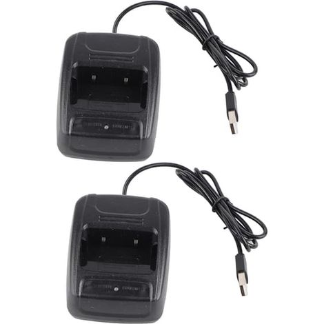 Lot de 2 talkies-walkies interphone pour Baofeng BF666S/BF777S/BF888S, chargeur USB et indicateur de charge (1/5)
