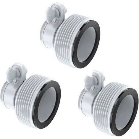 Lot de 3 Adaptateurs Piscine 32mm/38mm Type B Tuyaux de Rechange pour Pompes Piscine INTEX, Accessoires de Connexion (1/5)