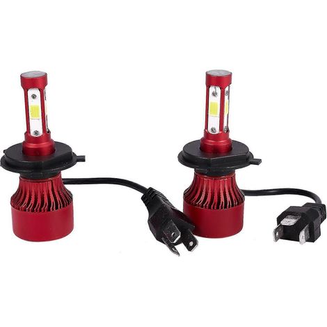 Kit d'ampoules LED H4 HB2 9003 2200 W 330 000 lm pour phares avant (4 côtés), feux de croisement/route, 6000 K (1/5)