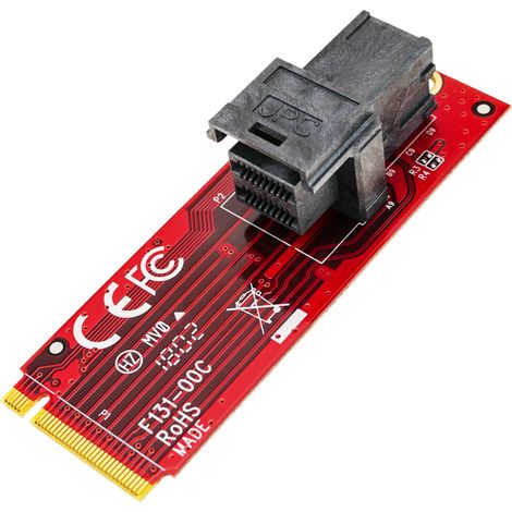 BeMatik - Module convertisseur de prises M.2 type M Key vers miniSAS HD36pin U.2 NVMe SSD (1/5)