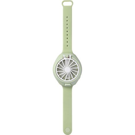 1 Mini ventilateur portable, rechargeable USB, pliable, 3 vitesses, bracelet élastique, bureau voyage camping (1/5)
