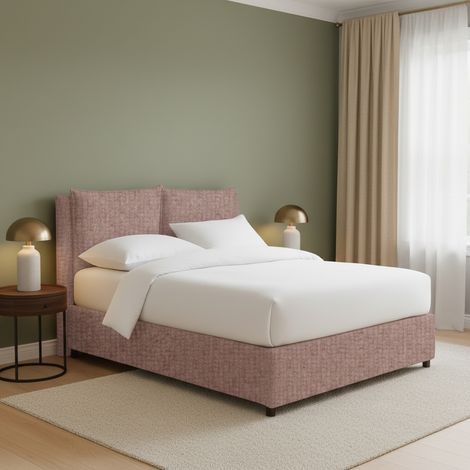 Cama Doble Formby, Desenfundable, Hecho en Italia, Rosa Antiguo (1/4)