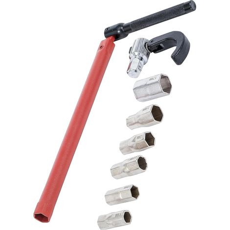 Standhahnmutterschlüssel Set 9-17 mm, Standhahnschlüssel Universalwerkzeug, Standhahn Wasserhahn Montagewerkzeug, Spezialwerkzeug für Waschbeckenarmaturen (1/5)