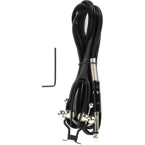 Cordon de raccordement silicone pour machine à tatouer, alimentation 1,8m, noir, câble à clip pour équipement de tatouage (1/5)