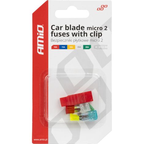 Fusibles de microcuchilla, juego de 2, MIX, 5 unidades + extractor amio-03379 (1/2)
