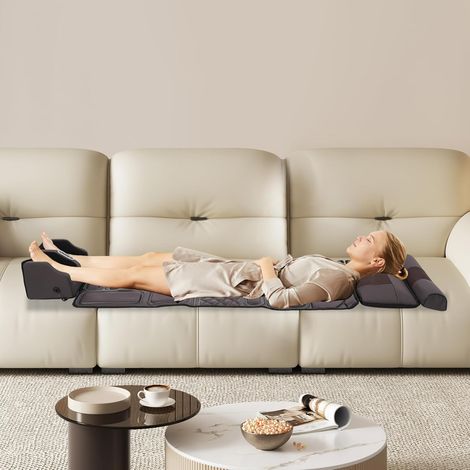 Tapis de massage électrique, tapis de massage complet du corps, matelas à la maison contre les coussins de chaise, 9 modes, tapis de massage vibrant pour hommes et femmes