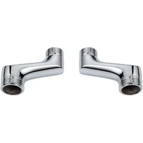 Raccord Contre Coudé Douche,Raccord Laiton Coudé RéDucteur,Bras Pivotant RéGlable,Raccord Mural Contre Coudé,Raccord Excentré 1/2 3/4,Chrome A (1/3)