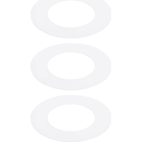 2.76" ID 4.53" OD Gaffe Anneaux pour Encastré Clair, 3 Paquet Brillant Blanc Gaffe Garniture Anneau Éclairage Luminaire pour Plafond Mur Encastré Cannete Luminaires