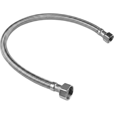 50cm Tuyau De Raccordement Flexible Tressé En Acier Inoxydable 3/8" Mâle x 1/2" Femelle Raccord Flexible Robinet, Flexible d'alimentation en Eau en Acier Inoxydable, pour Cuisine (1/5)