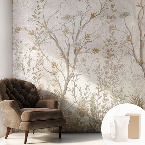 Papier peint avec colle pour décoration moderne de salon chambre à coucher cuisine et bureau Facile Coin de forêt 250x250 cm (1/5)