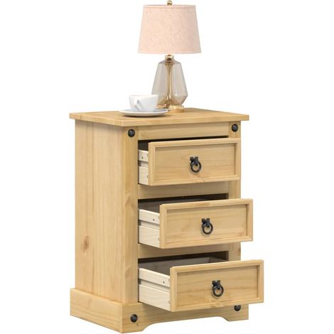 Nachttisch Corona 45x35x64 cm Massivholz Kiefer