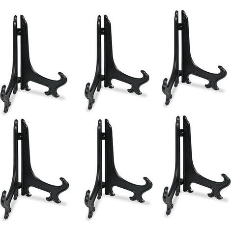 Plaque de Plastique Noir chevalets présentoirs Cadre Photo Support - Noir - 10 inch(6 Pack)