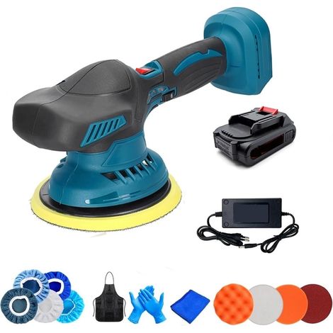 Polisseuse Ponceuse Polisseuse de voiture électrique Machine de polissage automatique sans fil à haute efficacité ponceuse excentrique multifonctionnelle(1PC 2000mAh Battery) (1/5)