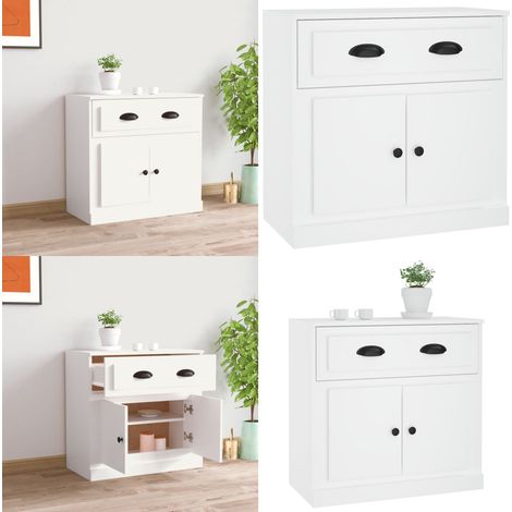 Sideboard Weiß 70x35,5x67,5 cm Holzwerkstoff - Schreibtisch - Wohnzimmermöbel - Sideboard - Regal - Weißer Schrank - Home & Living (1/5)