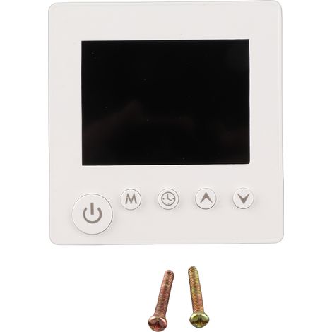 Thermostat mural intelligent programmable avec capteur NTC, écran LCD et boutons tactiles, chauffage au sol, thermorégulateur numérique pour chambre à coucher. (1/5)