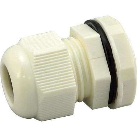 Presse-étoupe M20X1.5 en Nylon 66 pour câble de 8mm à 12mm, avec contre-écrous, IP68 ( Prix pour Sachet de 10 )