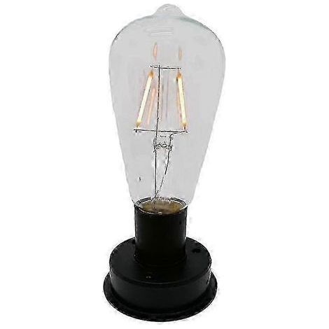 Ampoule solaire LED à filament de tungstène 2800K avec capteur de lumière automatique. compatible avec les veilleuses de clôture et les lampes de jardin (7 cm). (1/5)