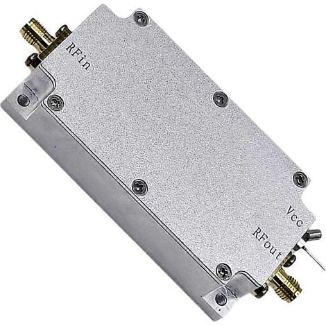 Amplificateur de puissance RF 1050-1150 MHz, 20 W, gain élevé 45 dB, pour récepteur GNSS, Wi-Fi, drone et radio satellite. (1/5)